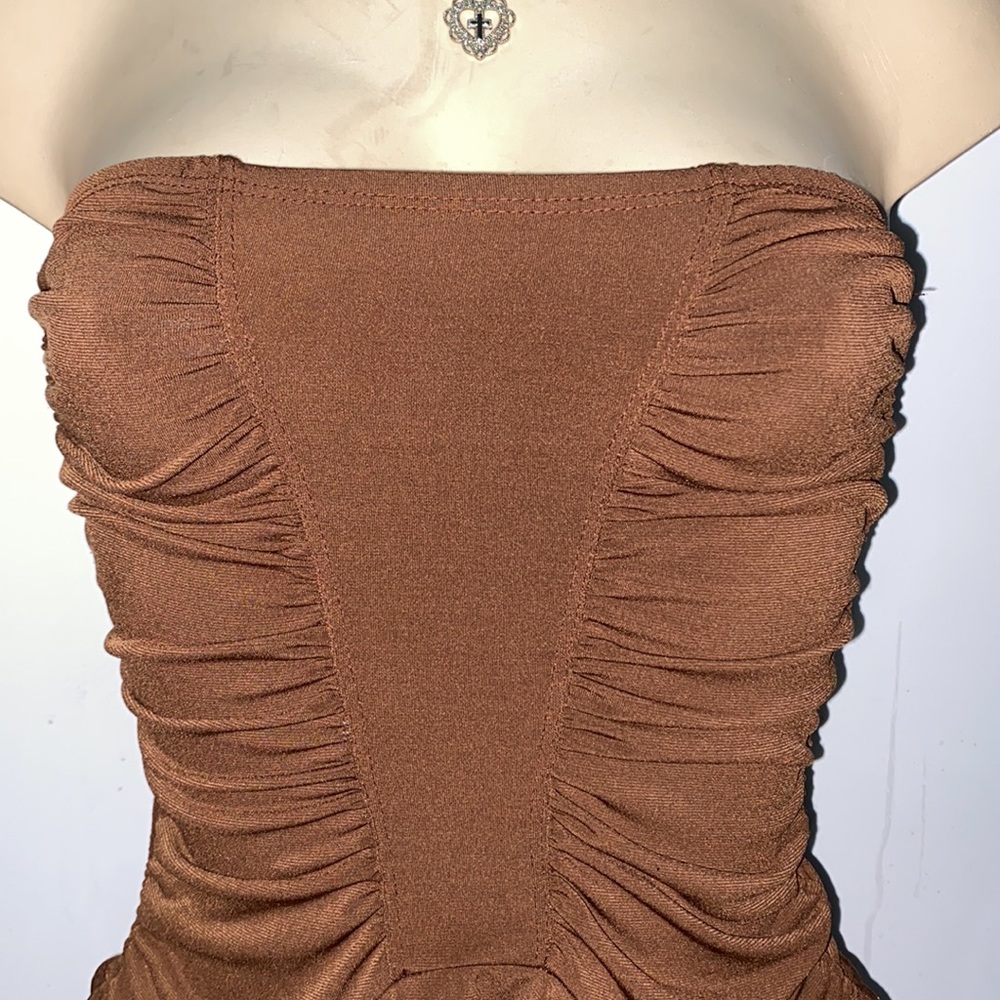 XOXO Brown Ruffle Top 🍫 - Picture 6 of 6